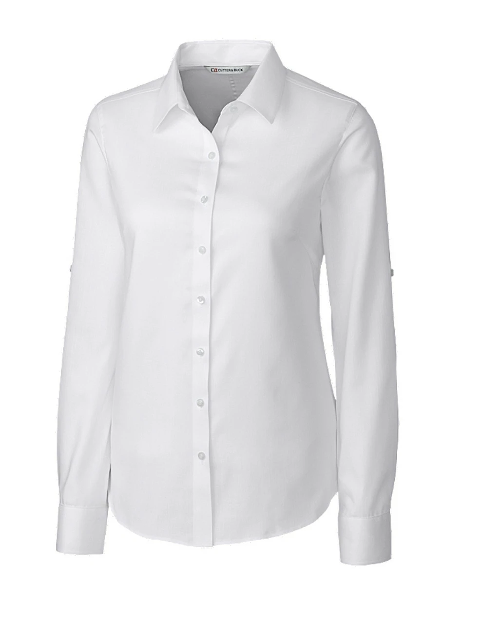 Cutter & Buck Women's Long Sleeve Epic Easy Care Mini Herringbone 3 Cutter & Buck Women's Long Sleeve Epic Easy Care Mini Herringbone - Image 3