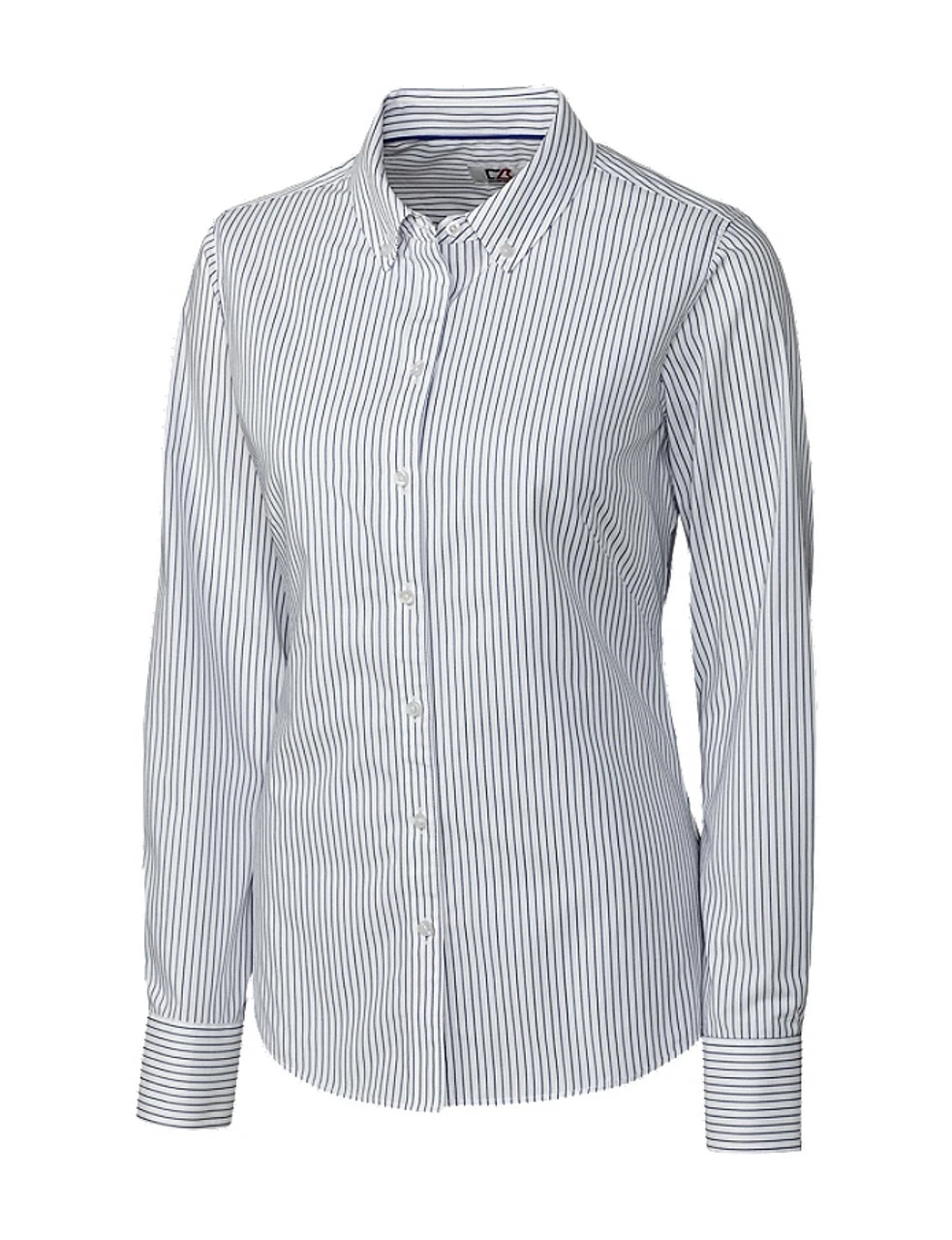 Cutter & Buck Womens Long Sleeve Epic Easy Care Pin Stripe Top 3 Cutter & Buck Womens Long Sleeve Epic Easy Care Pin Stripe Top - Image 3