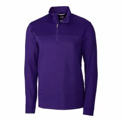 Cutter & Buck Traverse Stripe Half Zip -Apparel Sales Store MCK00088 CLP MANN HG 61224.1637364860