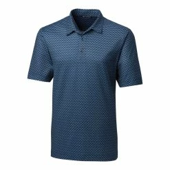 Cutter & Buck Pike Herringbone Print Polo -Apparel Sales Store MCK00125 IND MANN HG 86854.1668809126