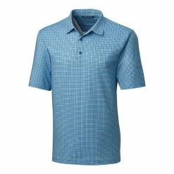 Cutter & Buck Pike Small Plaid Print Polo -Apparel Sales Store MCK00127 IND MANN HG 44458.1637613966