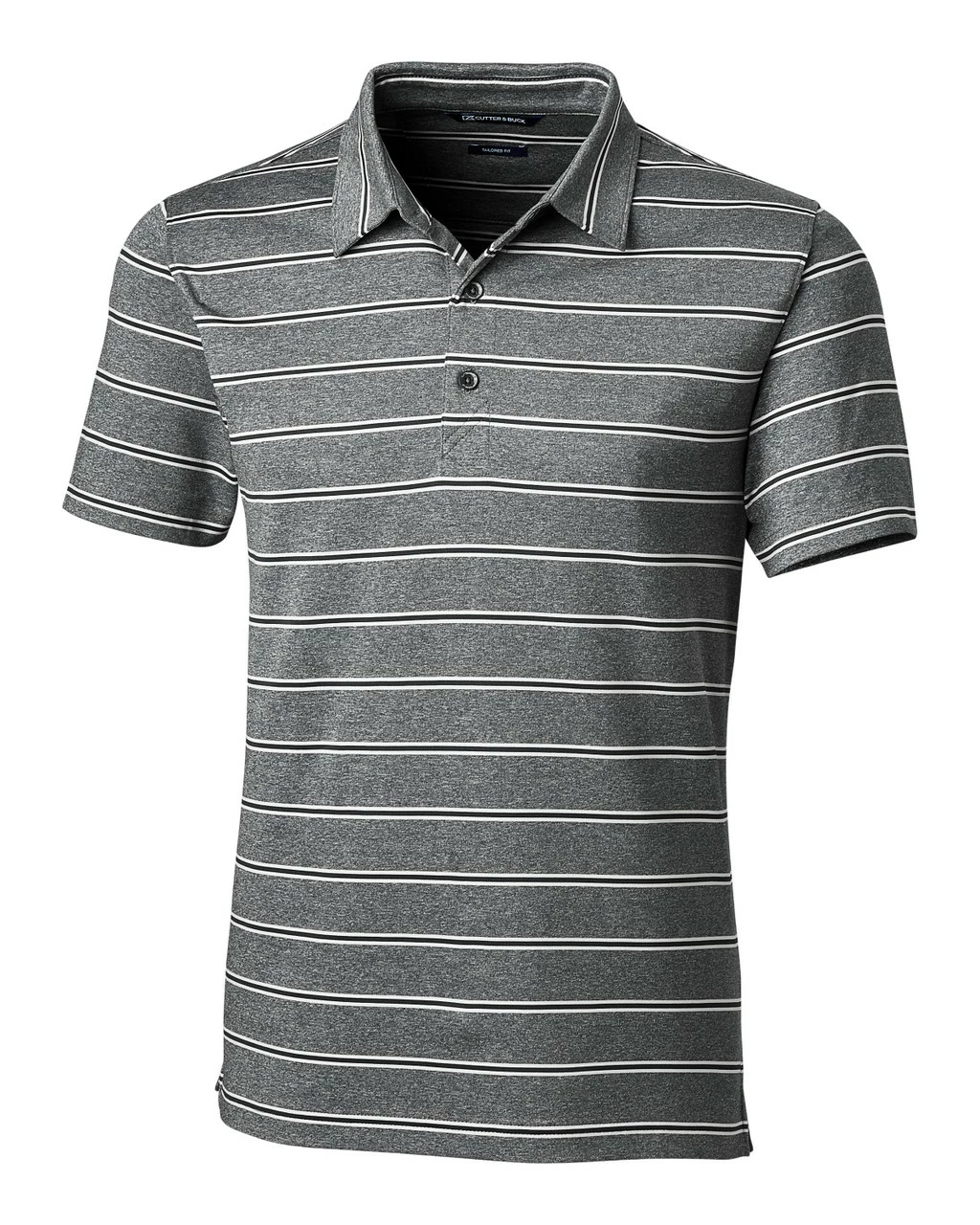 Cutter & Buck Forge Heather Stripe Tailored Fit Polo 2 Cutter & Buck Forge Heather Stripe Tailored Fit Polo - Image 2