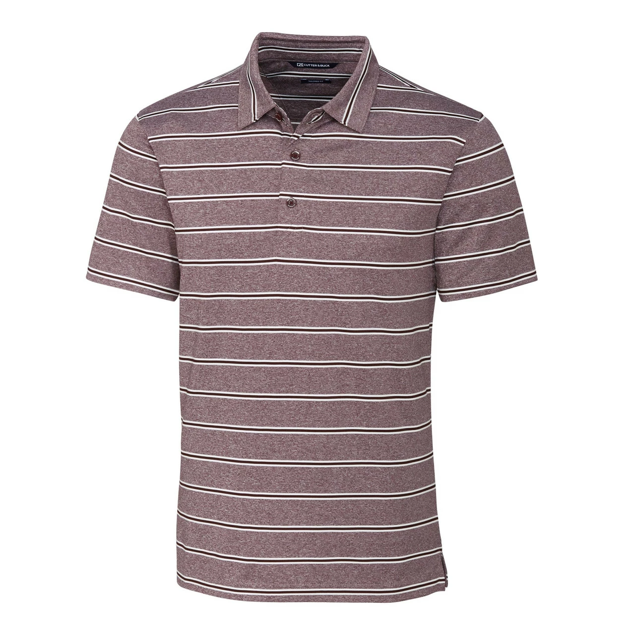 Cutter & Buck Forge Heather Stripe Tailored Fit Polo 8 Cutter & Buck Forge Heather Stripe Tailored Fit Polo - Image 8