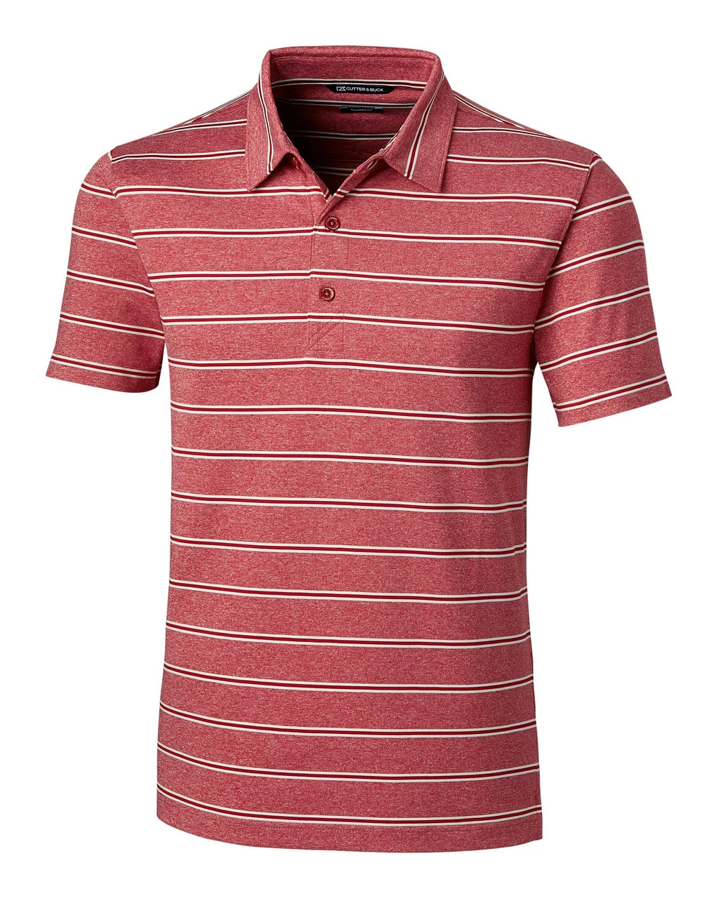 Cutter & Buck Forge Heather Stripe Tailored Fit Polo 3 Cutter & Buck Forge Heather Stripe Tailored Fit Polo - Image 3
