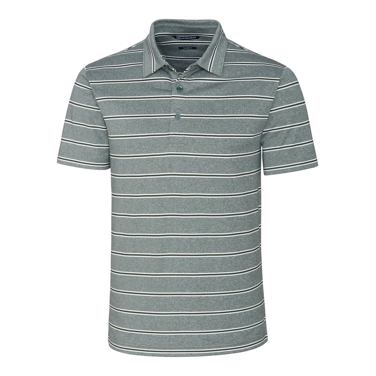 Cutter & Buck Forge Heather Stripe Tailored Fit Polo 9 Cutter & Buck Forge Heather Stripe Tailored Fit Polo - Image 9