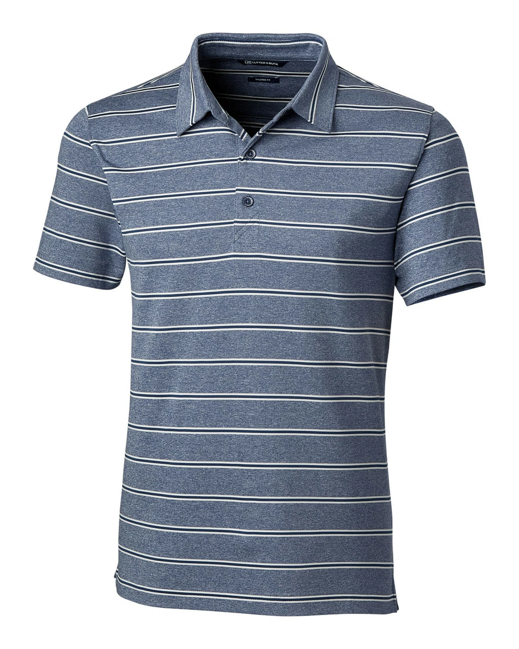 Cutter & Buck Forge Heather Stripe Tailored Fit Polo 5 Cutter & Buck Forge Heather Stripe Tailored Fit Polo - Image 5