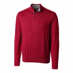 Cutter & Buck Lakemont Tri-Blend Quarter Zip Sweater -Apparel Sales Store MCS07728 CDR MANN HG 34578.1649369430