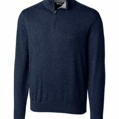 Cutter & Buck Lakemont Tri-Blend Quarter Zip Sweater -Apparel Sales Store MCS07728 LYN MANN HG 82434.1649369430