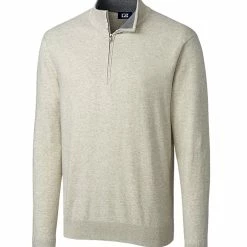 Cutter & Buck Lakemont Tri-Blend Quarter Zip Sweater -Apparel Sales Store MCS07728 OMH MANN HG 74094.1649369430