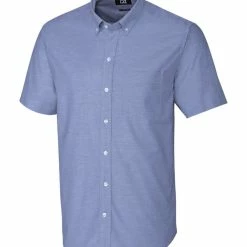 Cutter & Buck Short Sleeve Stretch Oxford Shirt -Apparel Sales Store MCW00140 FB MANN HG 04940.1637274508