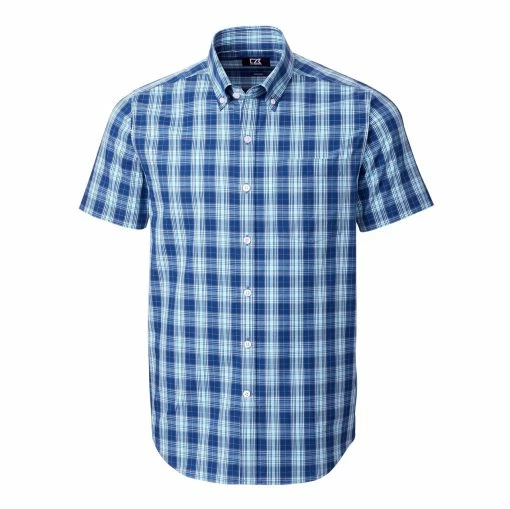 Cutter & Buck Strive Shadow Plaid Shirt -Apparel Sales Store MCW00201 IND MANN HG 46317.1669062544