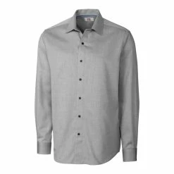 Cutter & Buck Herringbone Long Sleeve Shirt -Apparel Sales Store MCW01879 CC MANN HG 07908.1668553358