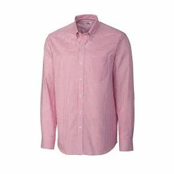 Cutter & Buck Tattersall Long Sleeve Shirt -Apparel Sales Store MCW01891 RD MANN HG 47761.1634157562