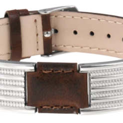 Sabona Brown Leather Dress Stainless Magnetic