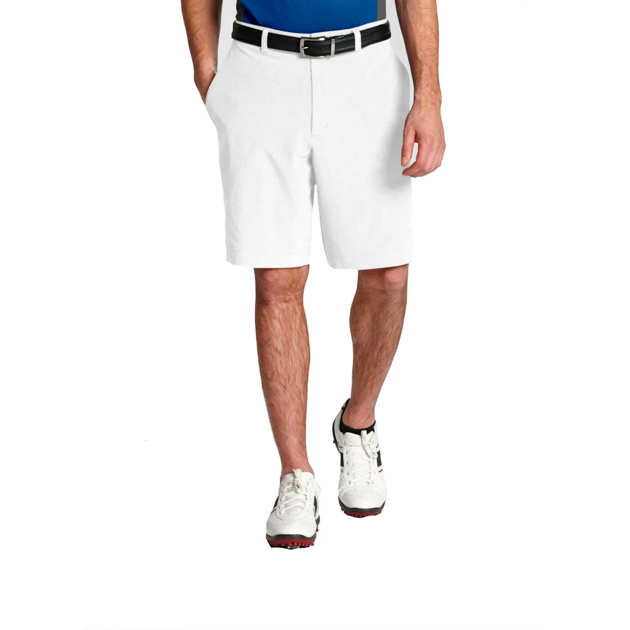 Cutter & Buck DryTec White Bainbridge Flat Front Shorts 1 Cutter & Buck DryTec White Bainbridge Flat Front Shorts