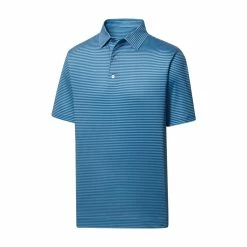 FootJoy Golf FootJoy Lisle Feeder Stripe Self Collar Polo -Apparel Sales Store fj 29631 69184.1675972290